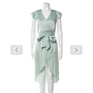 Alice + Olivia Mint Green XS 0 Silk High Low Dress